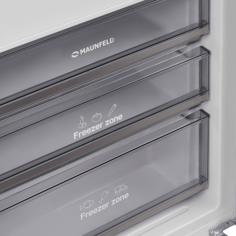 Встраиваемый холодильник NO FROST с инвертором MAUNFELD MBF193NFW1GR Inverter