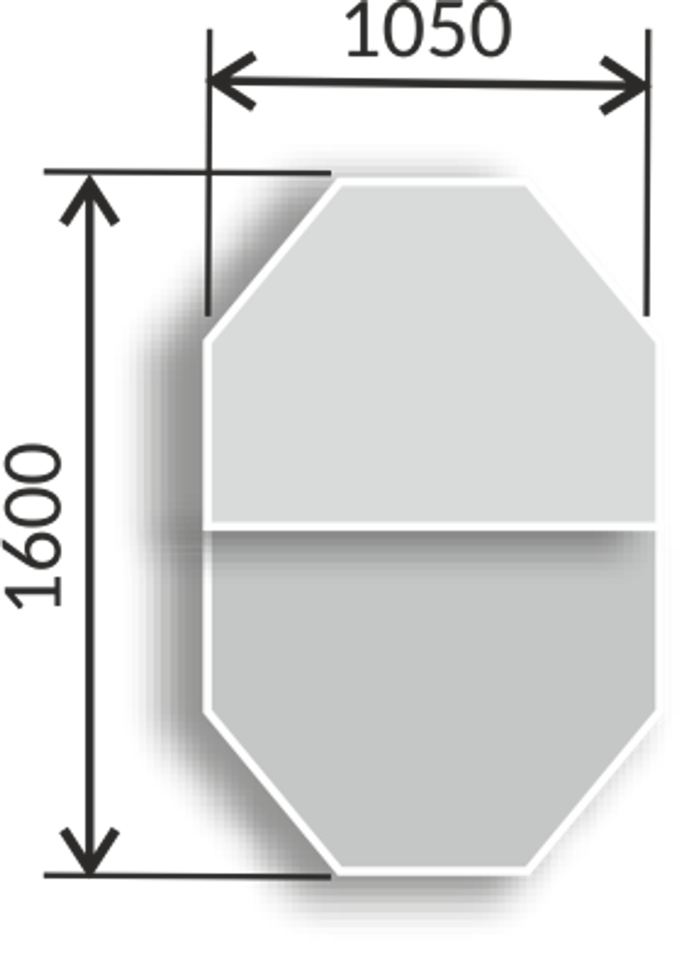 Стеллаж торцевой 1050*800*750