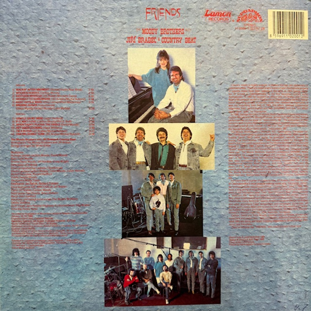 Виниловая пластинка The Moody Brothers с Иржи Брабецем и Country Beat – Друзья LP