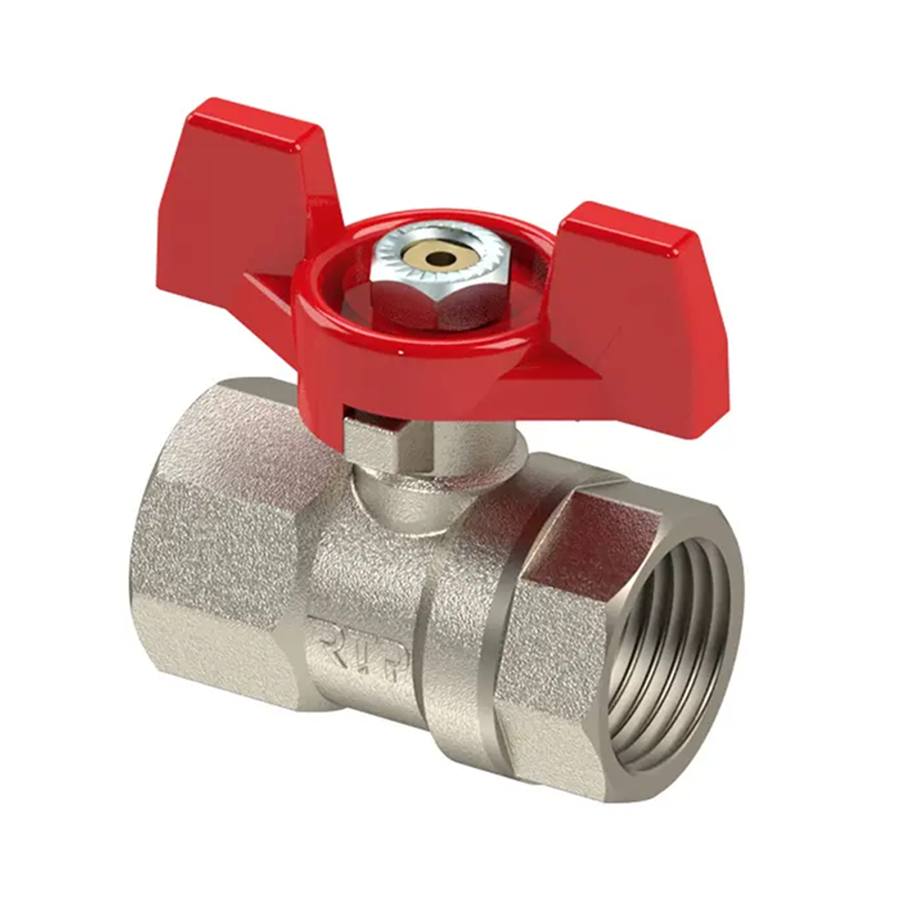 Кран шар латунный 1" вн/вн PN25 ручка бабочка (25821)