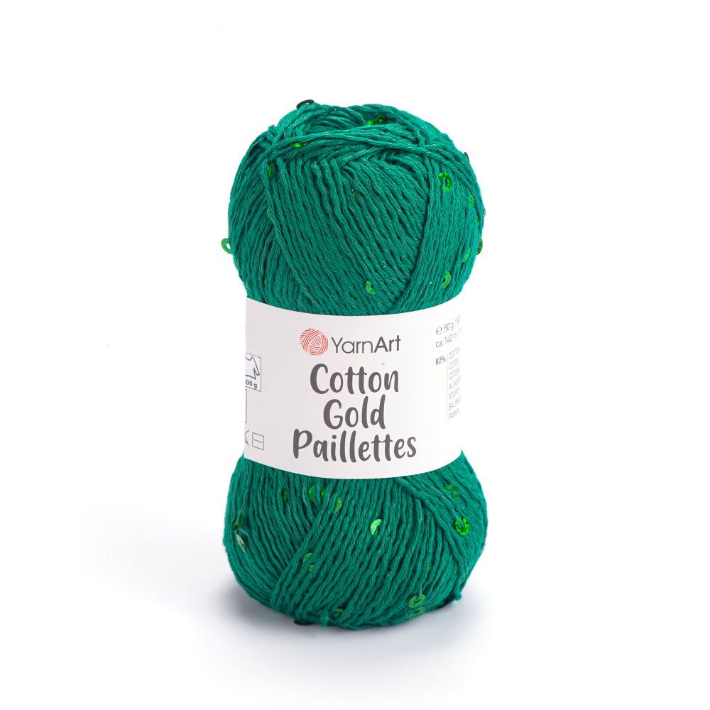 Пряжа YarnArt Cotton Gold Paillettes