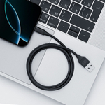 Дата-кабель USB - Lightning, 2А, 1м, нейлон,черный
