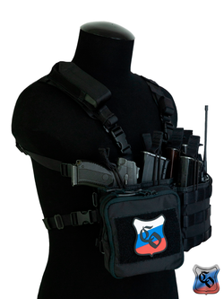 Подсумок SSO ОРГАНАЙЗЕР MOLLE. Сумка под карту и органайзер. Чёрный