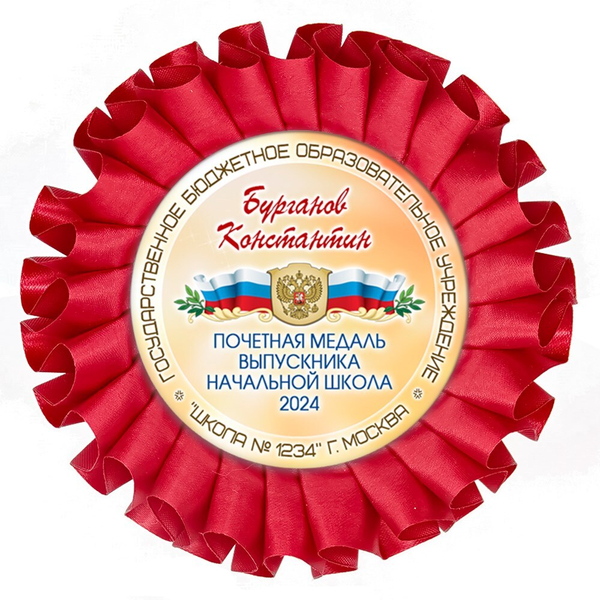 Наградная розетка именная. Арт. 7060