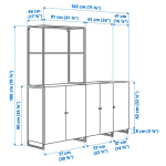 Книжный шкаф - JOSTEIN IKEA/ ЙОСТЕЙН ИКЕА,  180х182 см, белый