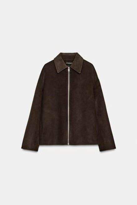 ZARA КУРТКА ИЗ СМЕСОВОЙ ШЕРСТИ — ZW COLLECTION, КОРИЧНЕВЫЙ