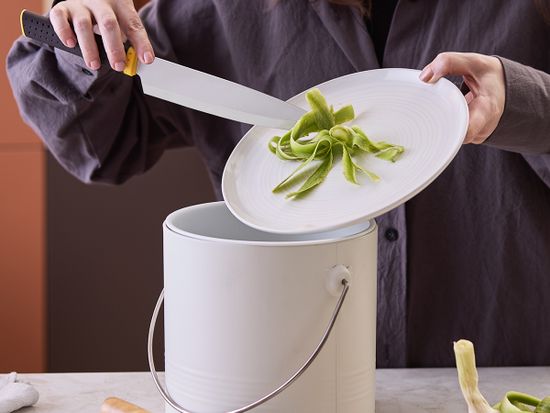 Контейнер для пищевых отходов с фильтром irmel, 3,5 л, молочный