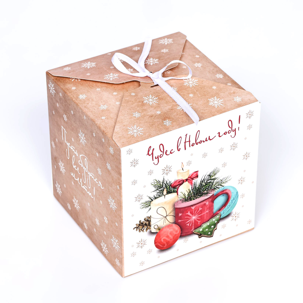 Упаковка складная "Чудес в Новом году" 14*14*14 см