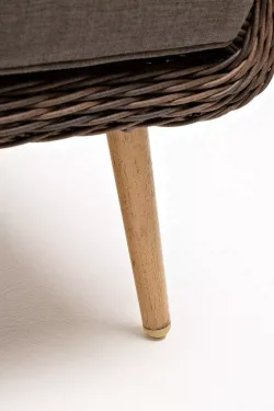 "Прованс" диван из искусственного ротанга трехместный, цвет коричневый