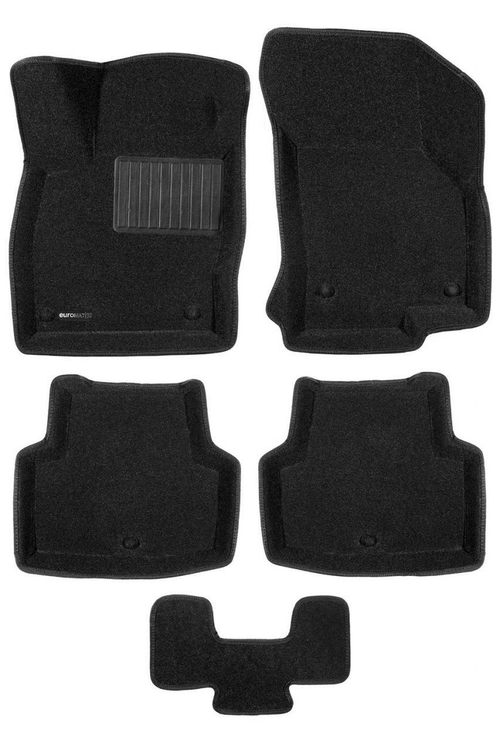 Коврики салона для SKODA Karoq (2017-) Euromat 3D Business черные. Арт. EMC3D-004501