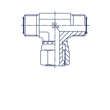 Соединение FNT ORFS 1.7/16" D22-25 (обжатая гайка) CAST
