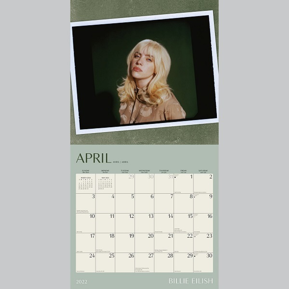 Billie Eilish Calendar 2022