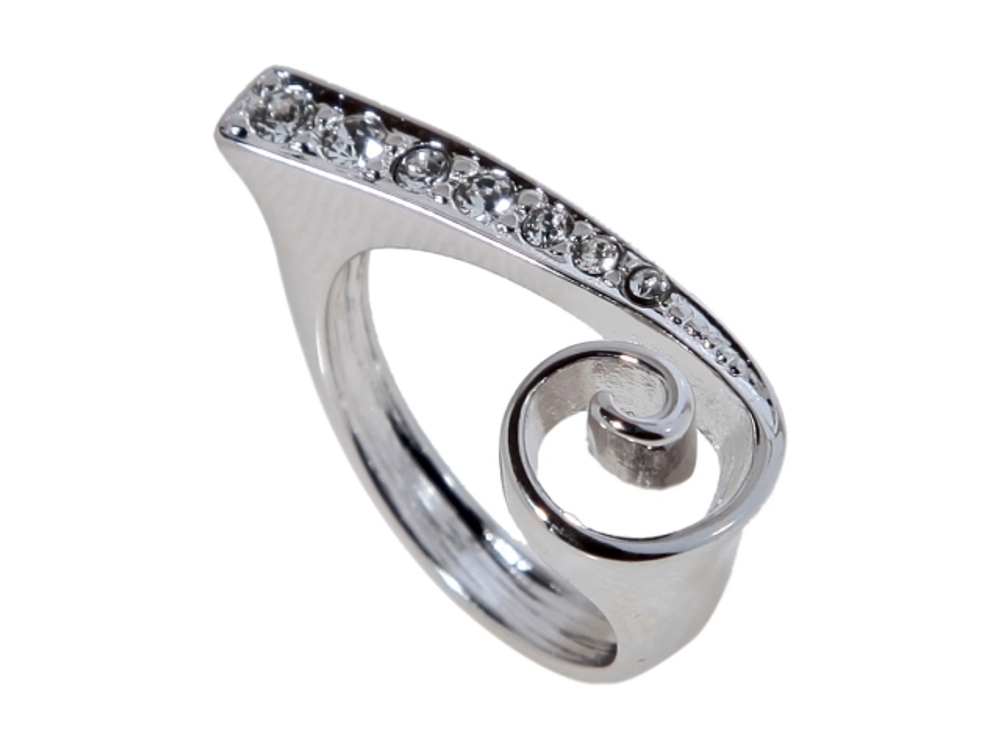 "Твист"  кольцо в серебряном покрытии из коллекции "Эйфория" от Jenavi