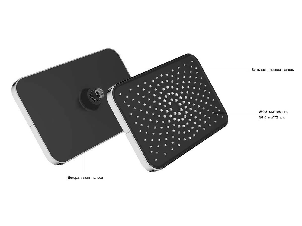 Душевой комплект Inspire VSFW-3I21MT4MB встраиваемый, термостатический, двухрежимный, черный, , шт
