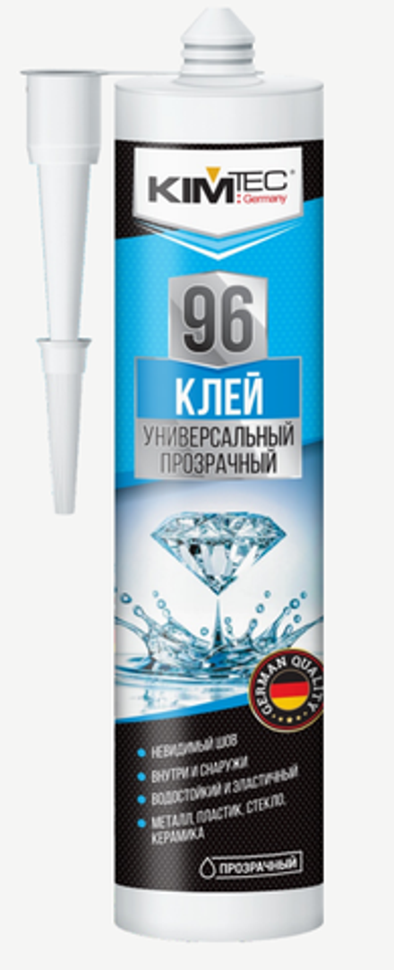 Клей вместо гвоздей KIM TEC 96, кристально-прозрачный, 280мл/12шт
