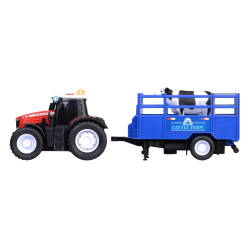 Ферма Dickie - Трактор Massey Ferguson с прицепом 26 см Свет и звук 3734003 / артикул   3734003  / GTIN 4006333084751