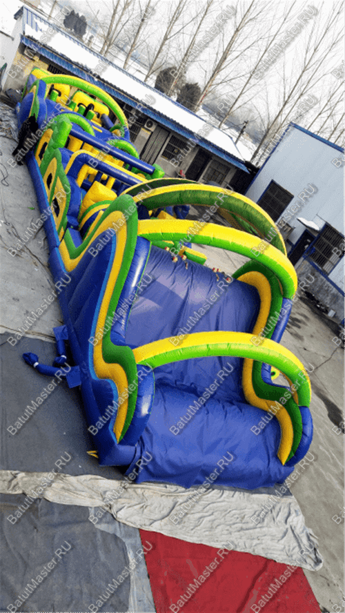 Надувной батут "Длинная полоса препятствий" 20*4*5 м