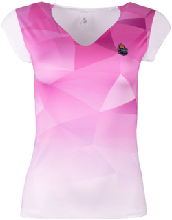 Женская теннисная футболка Monte-Carlo Country Club Print Tech T-Shirt - white/printed