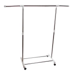 Вешалка напольная широкая на колесиках 150х43х165