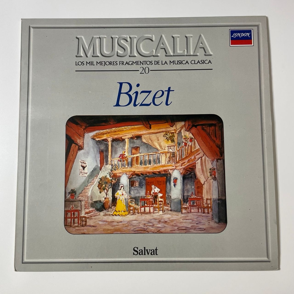 Винтажная виниловая пластинка LP Musicalia 20. Bizet Жорж Бизе (Испания 1986) Кармен, Арлезианка