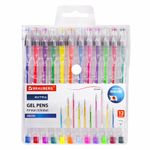 Ручки гелевые НЕОН BRAUBERG "EXTRA", НАБОР 12 ЦВЕТОВ, узел 0,7 мм, линия 0,5 мм, 143912