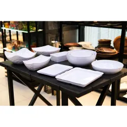 Салатник 3000 мл 30,5*30,5*9,7 см квадрат. White пластик меламин P.L. Proff Cuisine
