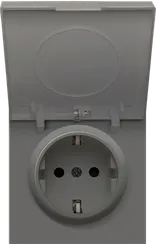 Donel R98 матовый шоколад накладка для розетки Schuko с большой крышкой, 16A 250 В~, серия DA