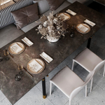 Стол обеденный Trump (160+40+40), керамика серая