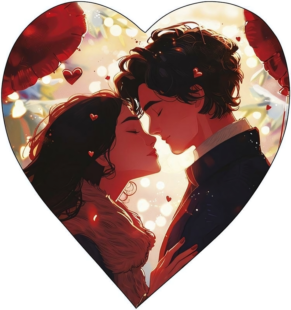 Открытка 60*60мм. "Пара" (АртДизайн)