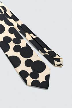 ZARA HARRY LAMBERT X DISNEY ГАЛСТУК С СИЛУЭТОМ МИККИ МАУСА, РАЗНОЦВЕТНЫЙ