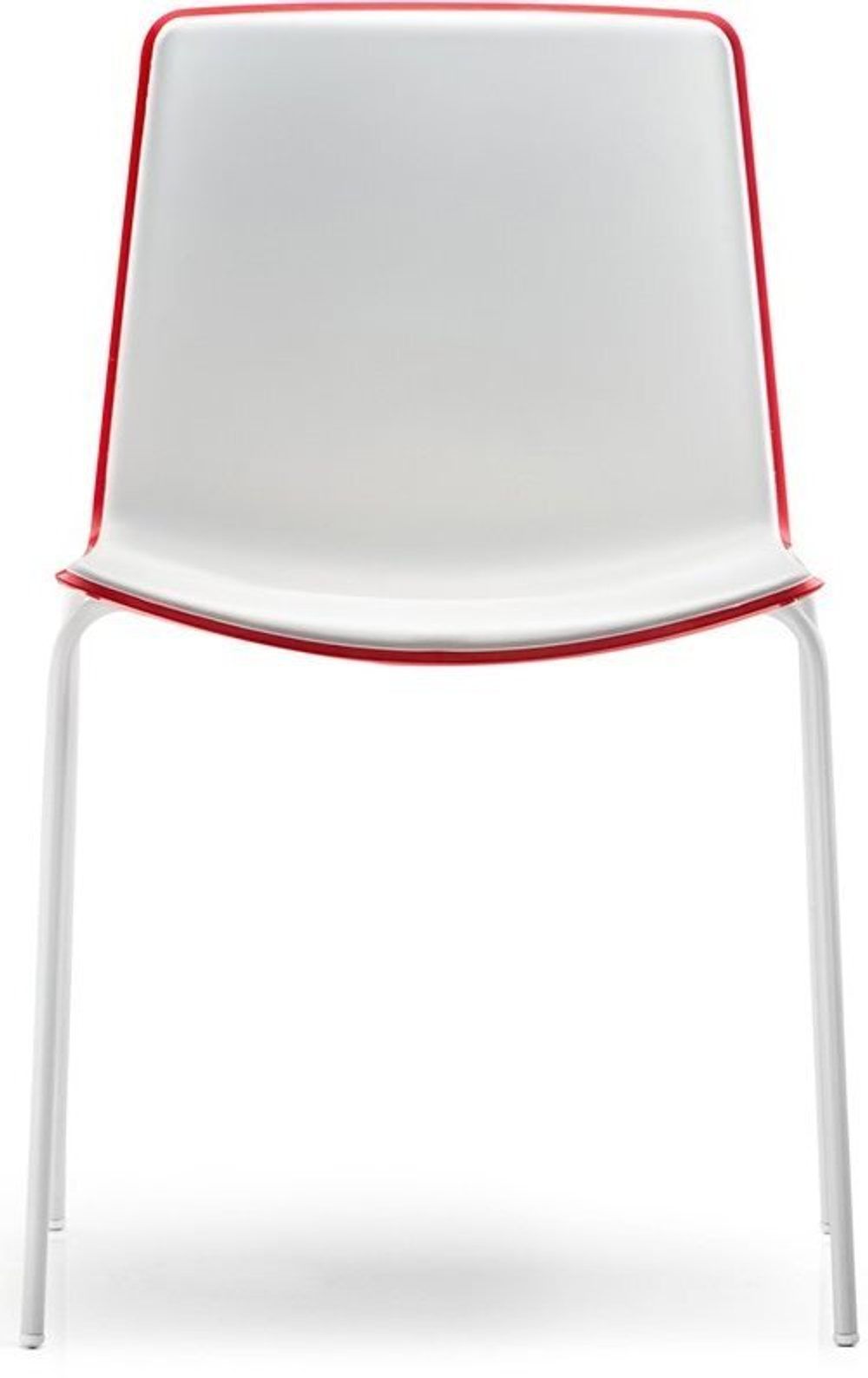 Стул пластиковый Pedrali Tweet, белый, красный, белый