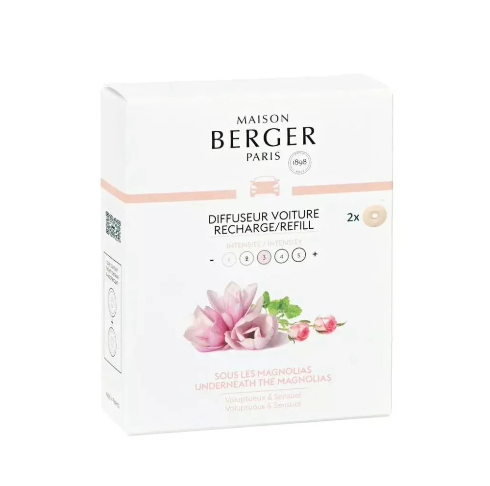 Maison Berger Paris - Набор из 2 вставок автомобильного диффузора Magnolia / артикул   6989  / GTIN 3127290069894