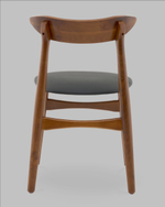 Стул Вудсимпл каркас дерево цвет темный орех экокожа черный