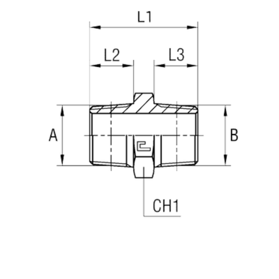 Соединение P NPT 1/4 - NPT 3/8