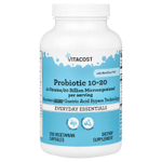 Vitacost, пробиотик 10-20 с NutraFlora® ФОС, 200 вегетарианских капсул