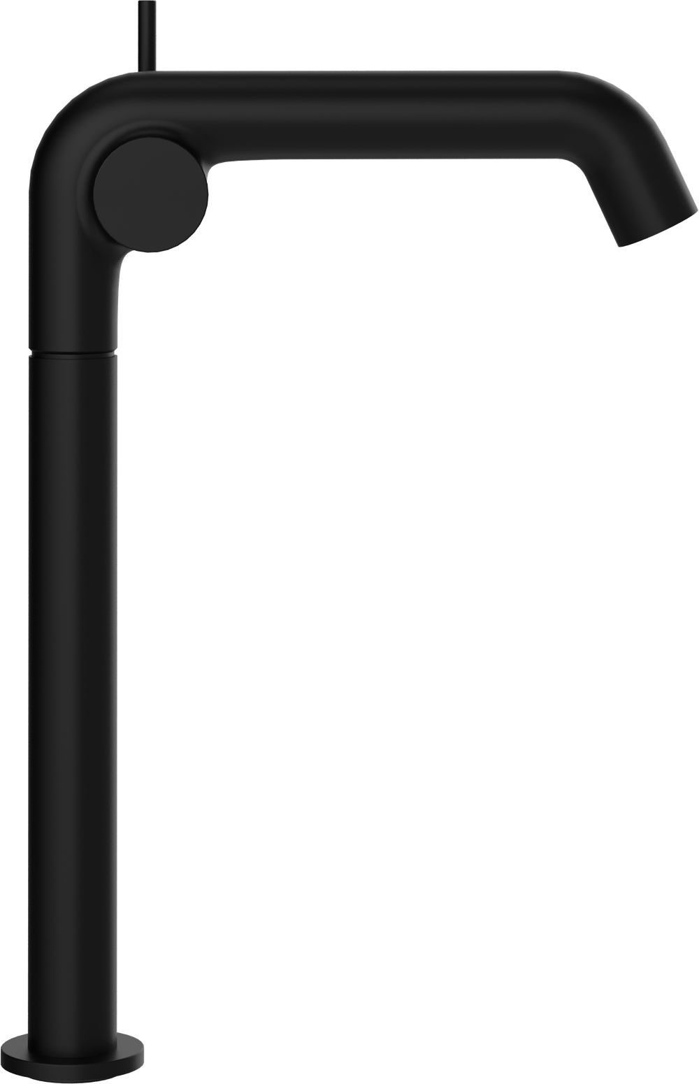 Смеситель для раковины STWORKI Лунд S25025BK + донный клапан SD-001BK матовый черный