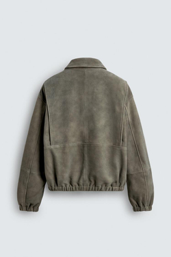 ZARA ЗАМШЕВАЯ КУРТКА, ПЕСОЧНЫЙ