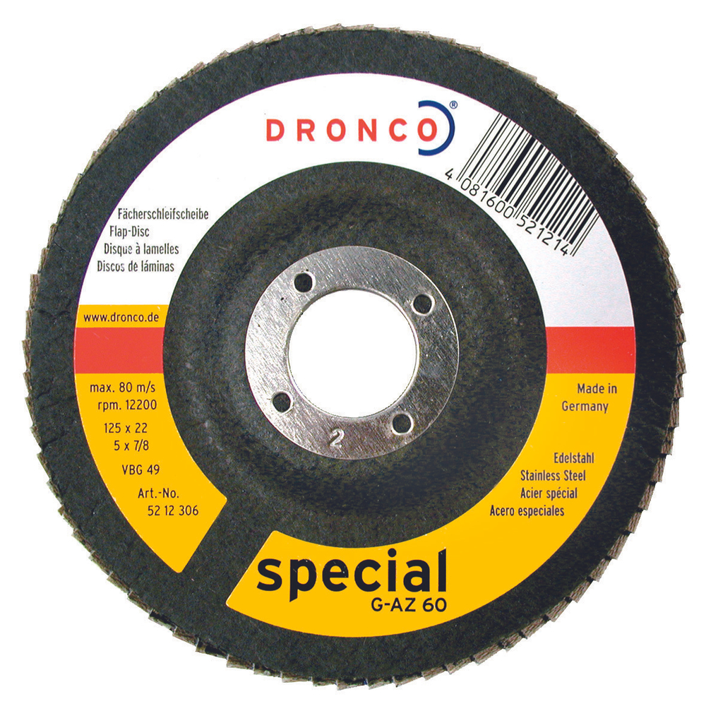 Лепестковый диск Dronco Special G-AZ K40 180 мм 5218304
