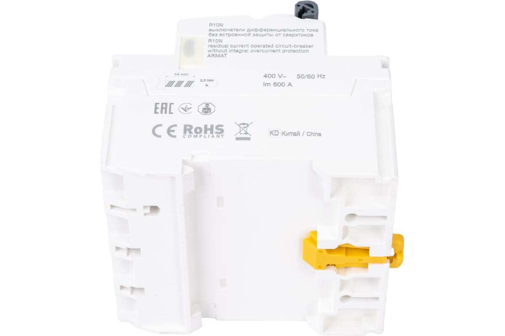 Выключатель дифференциального тока УЗО R10N 4P 25А 30мА тип A ARMAT IEK