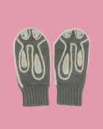 Серые варежки «Зайчики»