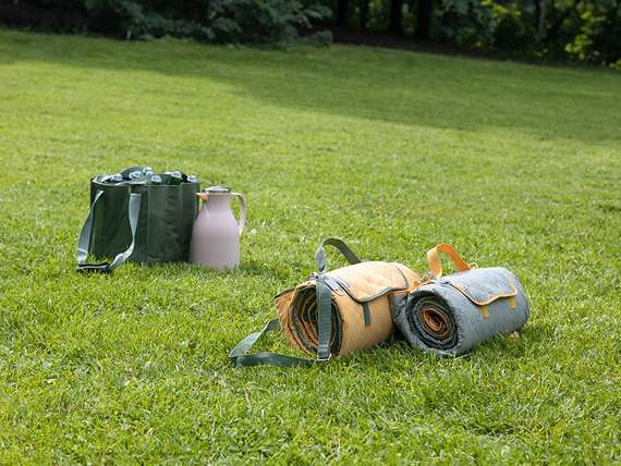 Плед для пикника и отдыха на пляже smart picnic, горчичный