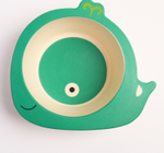 4591123 Набор бамбуковой посуды "Китенок",тарелка, миска, кружка, приборы, 5 предметов