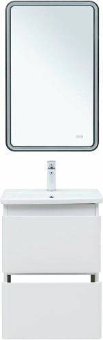 Тумба с раковиной Aquanet Эмбер 330463 50 белый матовый