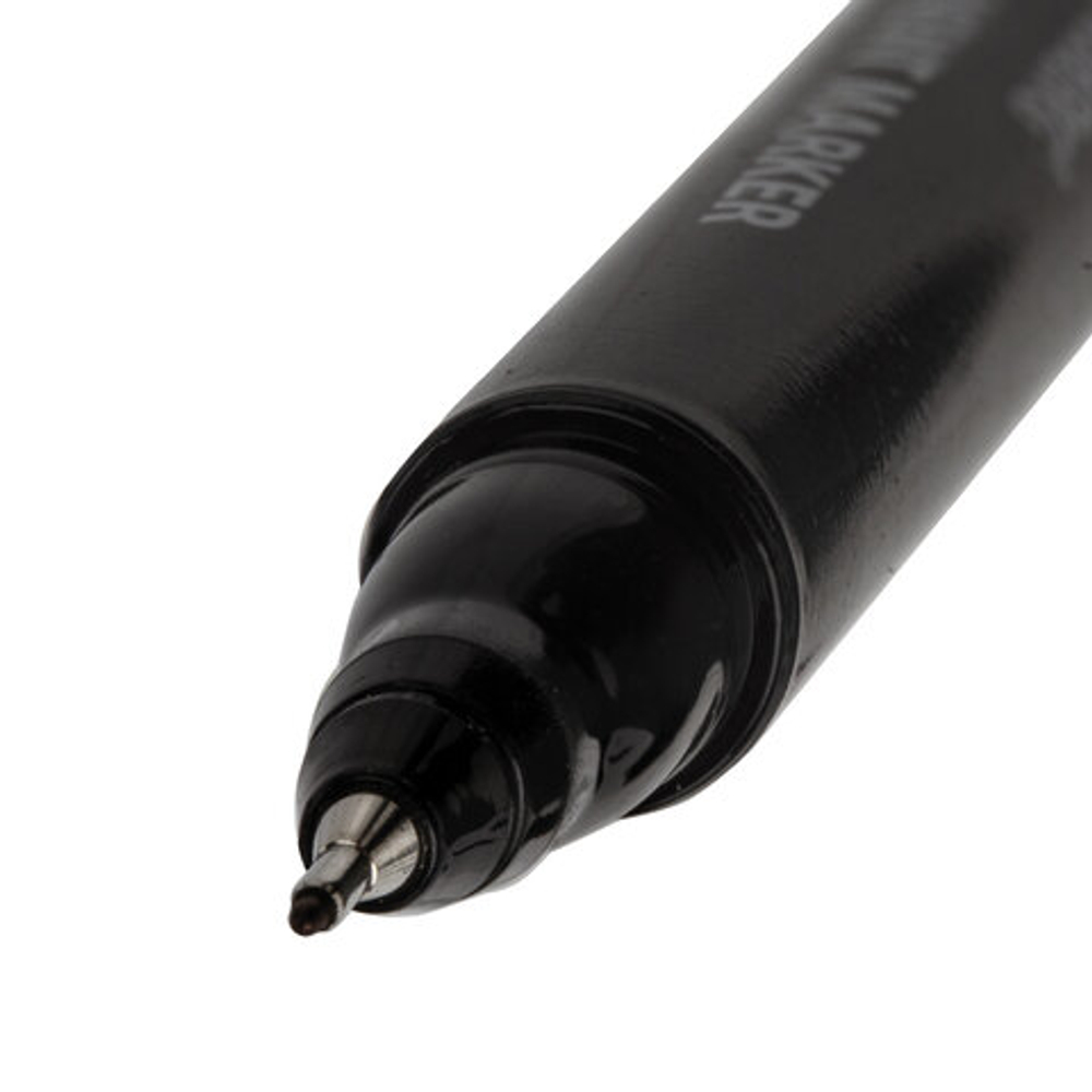 Маркер перманентный двусторонний BRAUBERG "Double", ЧЕРНЫЙ, наконечники 0,8/3 мм