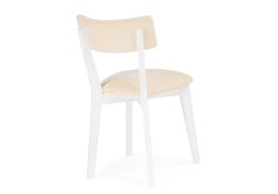 Деревянный стул Гилмар бежевый велюр / белый