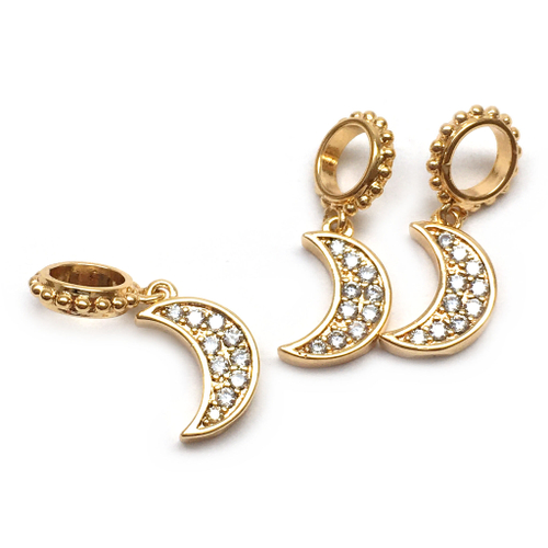 Подвеска "Луна" с бейлом 19х7 мм, позолота