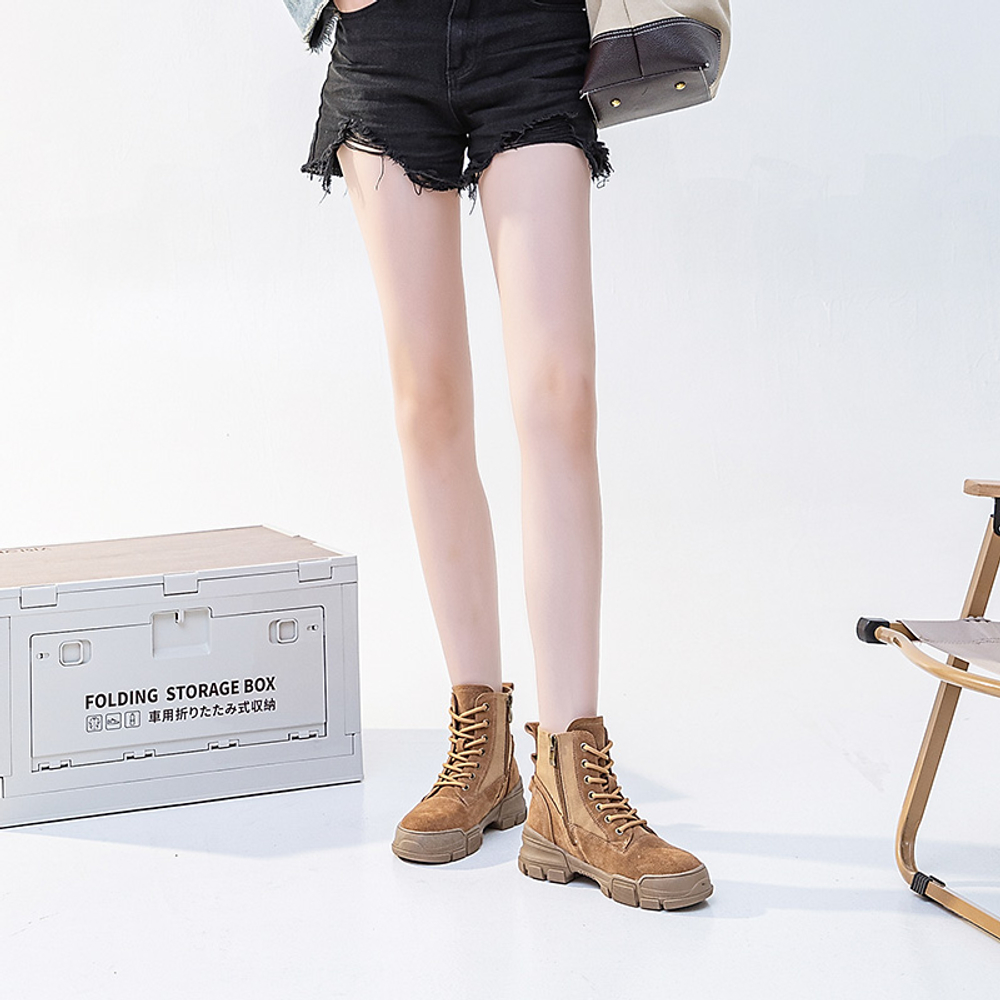 XIANGCHENG Cow Suede Abrasion Resistant Cushioning Short Outdoor Boots Women"s