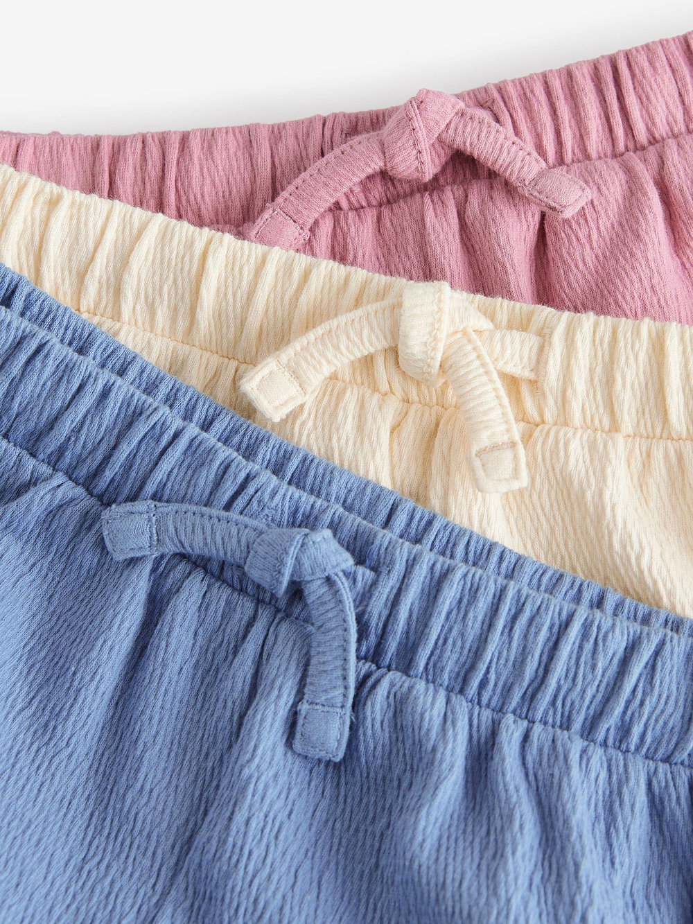 Шорты для девочки Next E65-379, 3 шт., Розовый, Голубой, Молочный