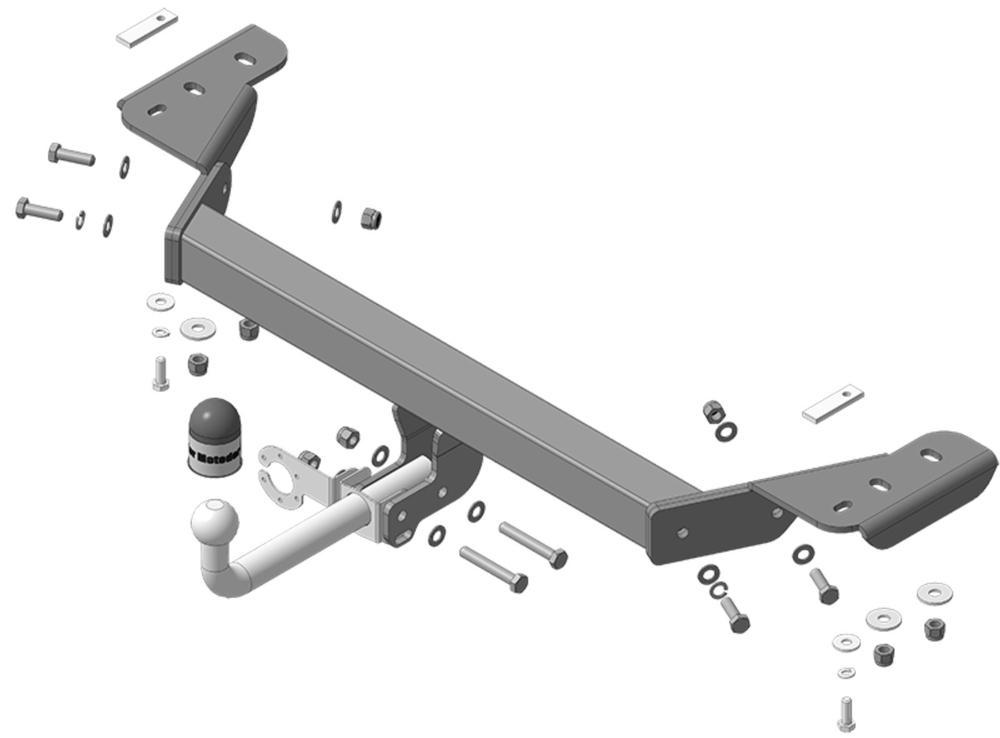 Фаркоп Motodor Haval F7, F7x 2024- (оцинк. Шар) арт.93119-A