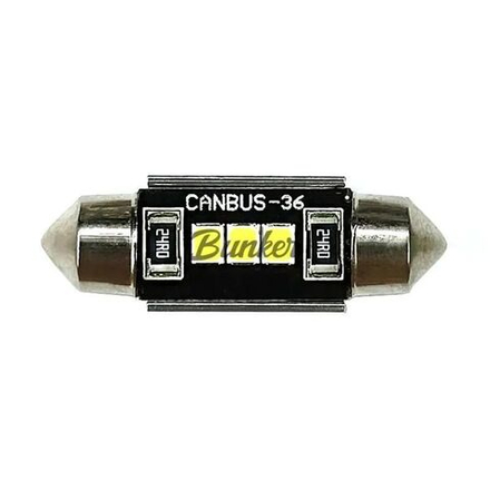 Светодиодная автомобильная LED лампа TaKiMi SJ-2835-3SMD 36mm,Белый,Не полярная,12V